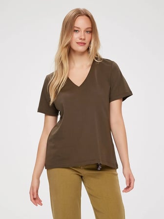 %100 Pamuk V Yaka T-Shirt W27TSH008
