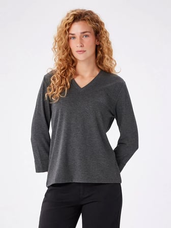 V Yaka Truvakar Kol T-Shirt W27TSH010