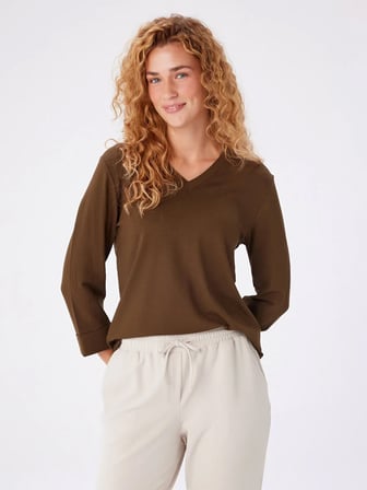 V Yaka Truvakar Kol T-Shirt W27TSH010