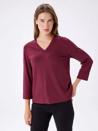 V Yaka Truvakar Kol T-Shirt W27TSH010