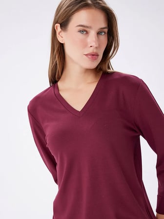 V Yaka Truvakar Kol T-Shirt W27TSH010