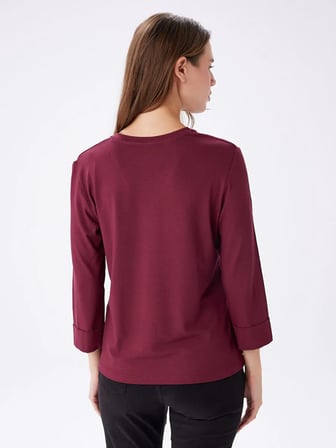 V Yaka Truvakar Kol T-Shirt W27TSH010