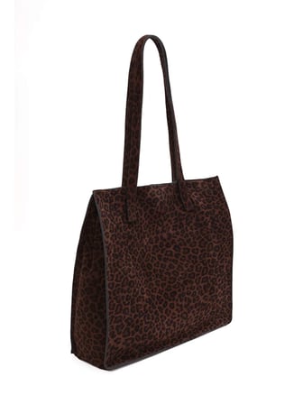 Leopar Desen Gerçek Süet Çanta W27CNT010