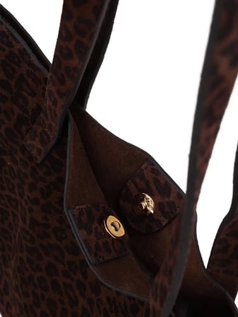 Leopar Desen Gerçek Süet Çanta W27CNT010