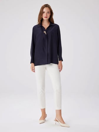 Kendinden Jakarlı Tenselli Tunik W27TNK011