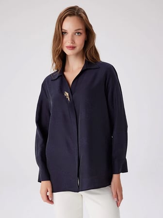 Kendinden Jakarlı Tenselli Tunik W27TNK011