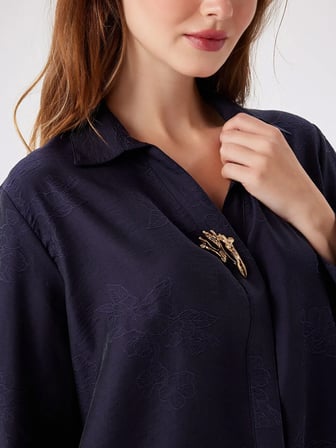 Kendinden Jakarlı Tenselli Tunik W27TNK011