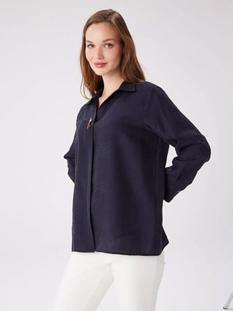 Kendinden Jakarlı Tenselli Tunik W27TNK011