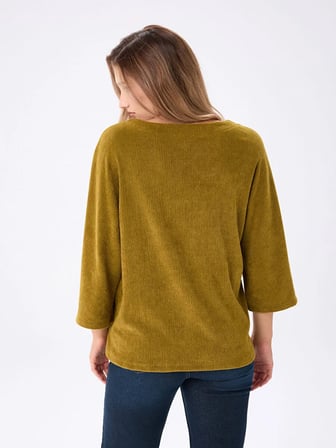 Beli Broş Detaylı 3/4 Kol Örme Tunik W27TNK012
