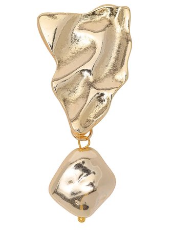 Gold Dokulu Küpe W27KUP001