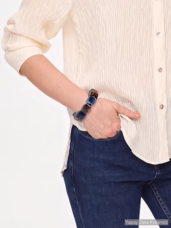 Taşlı Lastikli Bileklik W27BLK008