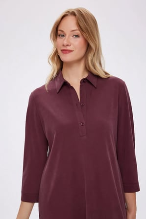 Polo Yaka Kısa Kol Tenselli Elbise W27ELB026