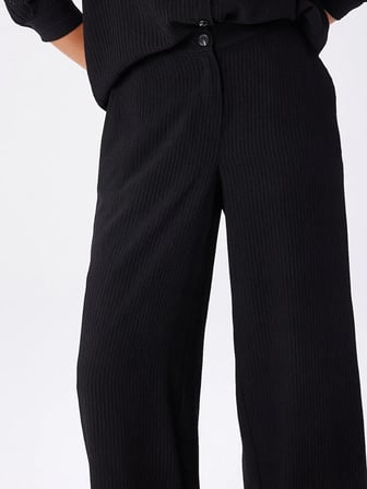 Kendinden Dokulu Şönil Wıde Leg Fıt Pantolon W27PNT007
