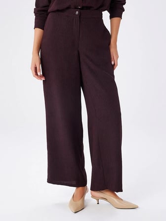 Kendinden Dokulu Şönil Wıde Leg Fıt Pantolon W27PNT007