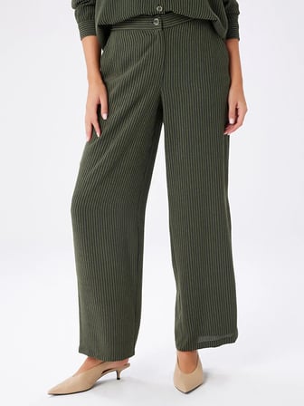 Kendinden Dokulu Şönil Wıde Leg Fıt Pantolon W27PNT007