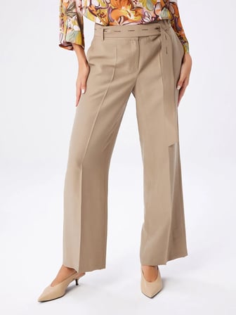 Ütü İzli Kemer Detaylı Wıde Leg Fıt Modallı Pantolon W27PNT014