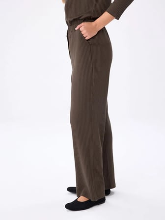 Wıde Leg Fıt Kaşkorse Örme Pantolon W27PNT019