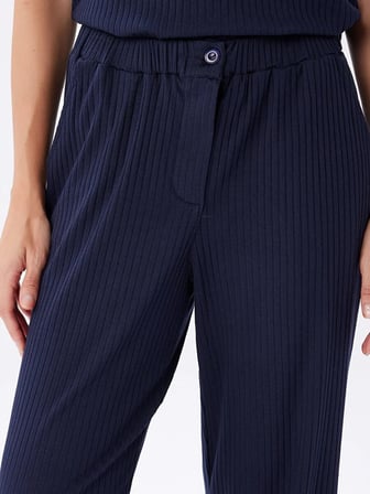 Wıde Leg Fıt Kaşkorse Örme Pantolon W27PNT019