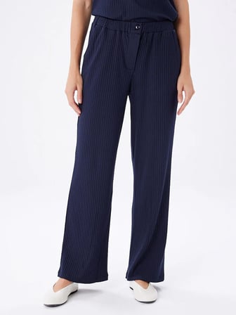 Wıde Leg Fıt Kaşkorse Örme Pantolon W27PNT019