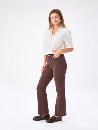Flare Paça Parça Boya Tenselli Pantolon W27PNT026