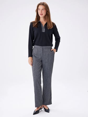 Önü Dikiş İzli Wıde Leg Fıt Pantolon W27PNT027