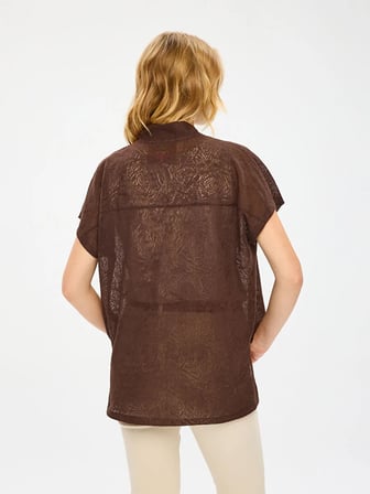 Resort Desenli Örme Yelek Kimono S26KMN008