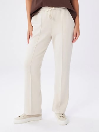 Relax Önü Dikiş Detaylı Wide Leg Fit Örme Pantolon W27PNT034