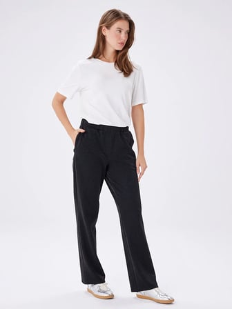 Relax Kendinden Simli Straight Fit Örme Pantolon W27PNT036