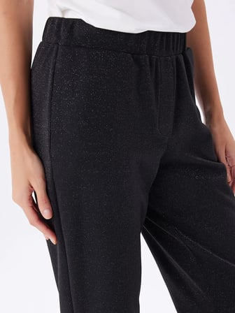 Relax Kendinden Simli Straight Fit Örme Pantolon W27PNT036