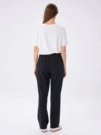 Relax Kendinden Simli Straight Fit Örme Pantolon W27PNT036