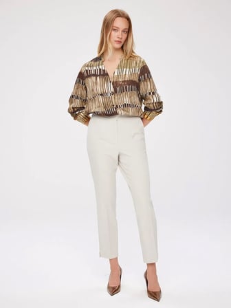 Arka Kemeri Lastikli Slim Fit Pantolon W27PNT001
