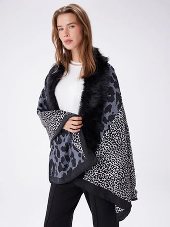 Kürklü Leopar Desen Panço W27PNC004
