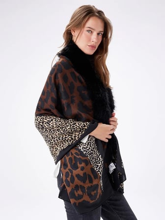 Kürklü Leopar Desen Panço W27PNC004