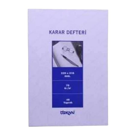 Özkan Karar Defteri 40 Yaprak
