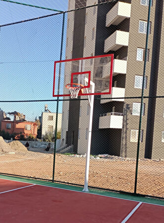 Mia Basketbol Potası 105*180 8 mm Solid Polikarbon 45 cm Sabit Çember