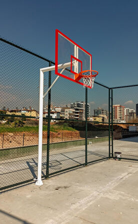 Standart Basketbol Potası Sabit Çember 105*180 20 mm Akrilik Cam Panya