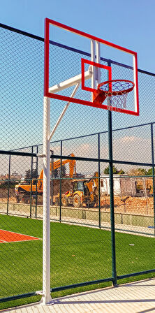 Standart Basketbol Potası Sabit Çember 105*180 12 mm Akrilik Cam Panya