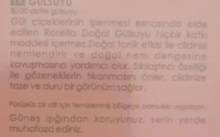 Doğal Gül Suyu