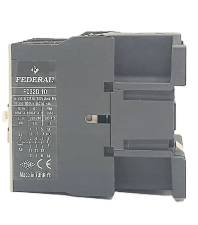 15kW 32A Kontaktör 3P 1NA FC-32D10 Federal