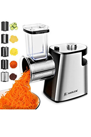 Harlem 1500W 6 Başlıklı Çok Fonksiyonlu Sebze ve Meyve Doğrayıcı + Patates Dilimleyici Rondo