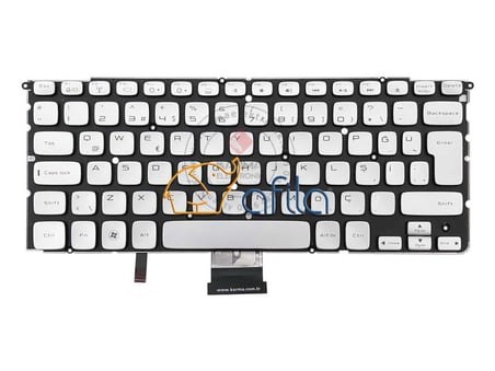 Dell Studio XPS 14Z, L412Z, 15Z, L511Z, L512z, 15Z-9751, P12F, P12F001, MP-10K8 Notebook Klavye (Gri TR) - Işıklı