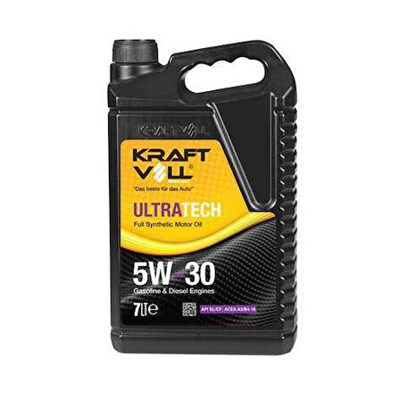 Yag & Antıfırız Motor Yagı Benzin-Dizel 5w30 Tam Sentetik Sl/cf 7 Lt. - Kraftvoll 17011007