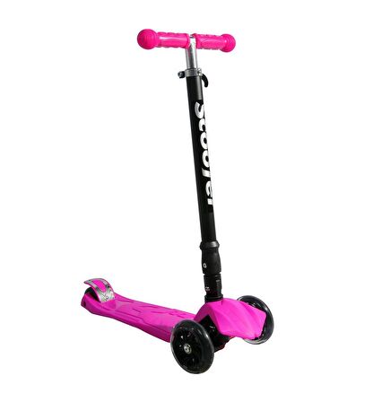 Xslide Işıklı Tekerlekli Scooter Pembe