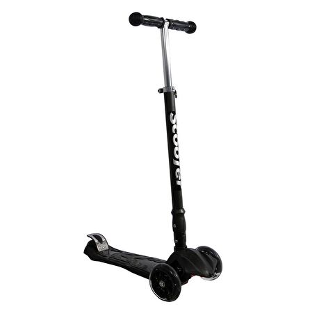 Xslide Işıklı Tekerlekli Scooter-SİYAH