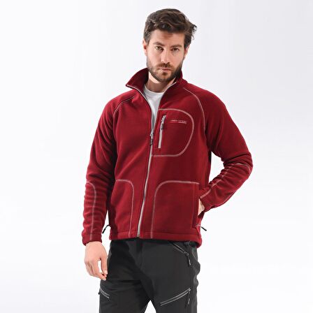 Freecamp Man Full Zipper Fleece-BORDO