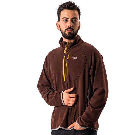 Freecamp Man Half Zipper Fleece-KAHVERENGİ