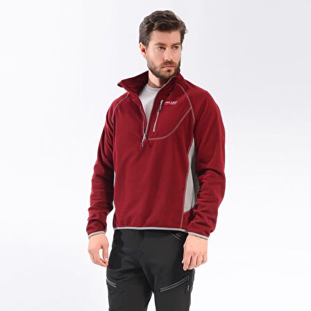 Freecamp Man Half Zipper Fleece-BORDO