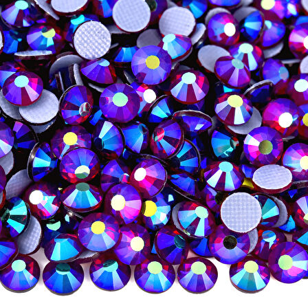 Gymo Premium Kalite Altı Düz Ütü İle Yapışan (Hotfix) Kristal Taş SS16 (3.8-4mm) Dark Siam AB (10 Gross - 1440 Adet)