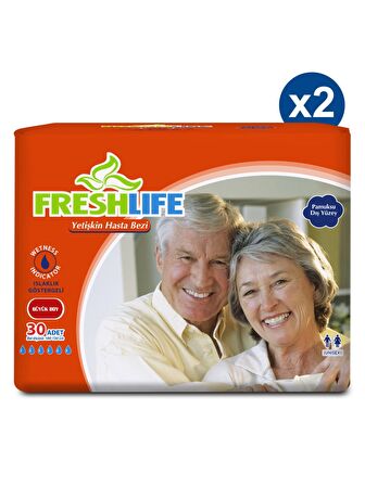 2'li Freshlife Large Yetişkin Hasta Bezi 30x2 (60 Adet)