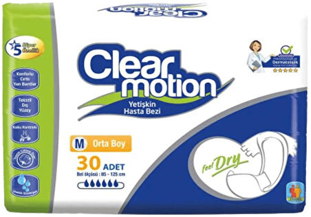 Clearmotion Yetişkin Hasta Bezi Bel Bantlı M - Orta - Medium 30 Adet